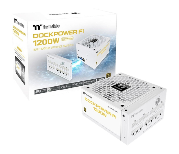 Thermaltake Dockpower FI 1200W 80 Plus Gold modular ATX3.1 Gen5 Snow - 1608676 - zdjęcie
